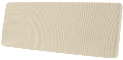 SYLC Sofa Sitzkissenbezug, Sofa Sitzkissenbezug Stretch, Elastischer Kissenbezüge, Husse Überzug Bezug Für Sofa Sitzkissen, rutschfest Stoff Tartan (Beige,Rückenkissen)