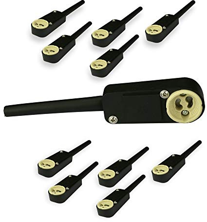 Mextronic Halogen-lampensockel GU10 VDE Fassung VDE Hochvolt Keramik 190-230V (10 Stk.)