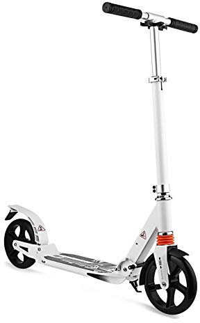 Adult's Kick Push Scooter Aluminium-Scooter für Kinder von 6 bis 12 Jahren Klappbarer Verstellbarer Micro-Scooter mit doppelter Federung, hinterer Fußbremse und freiem Tragegurt