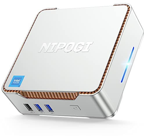 NiPoGi Mini PC Windows 11 Pro Intel Alder Lake-Ν95(Βeats N5105,up to 3.4GHz) 16GB RAM 256GB M.2 SSD Mini PC Gigabit Ethernet 4K UHD HDMI/WiFi/BT Mini Computer for Home/Business/School