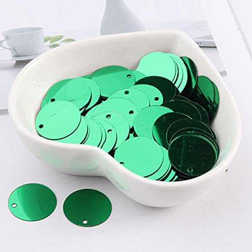 10g/Pack Round Sequin 6mm 8mm 10mm 15mm 20mm 30mm Sewing Sequins for Craft, Jewelry Accessories, Wedding Dress Craft 28 Color-Dark Green,8mm 10g 400pcs