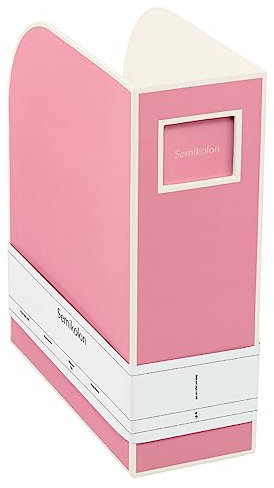 Semikolon 364107 Stehsammler A4 - Zeitschriften-Sammler, Dokumenten-Ordner, Format 10,5 x 26 x 31 cm - flamingo pink