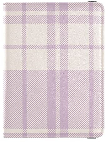 Rosa Karomuster Reisepass- und Impfausweis-Brieftasche Combo, Reisepasshülle mit RFID-Blockierung, Reisedokumente, Brieftasche, Leder, Reisepasshülle, Pinkes Karomuster, Einheitsgröße