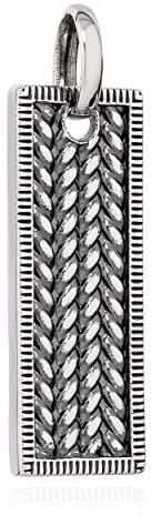 NKlaus 27mm Stabanhänger Knoten 925 Sterling Silber teiloxidiert Barren Kettenanhänger 14027
