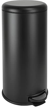 SVITA T30 Mülleimer Treteimer Abfalleimer 30 Liter inkl. Inneneimer rund Küchen-Hilfe Schwarz