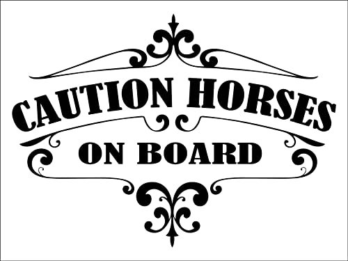 Vorsicht Pferde An Bord Warnschild Metallschild Blechschild Sicherheitsmarkierung Für Innen Draußen 20X30cm