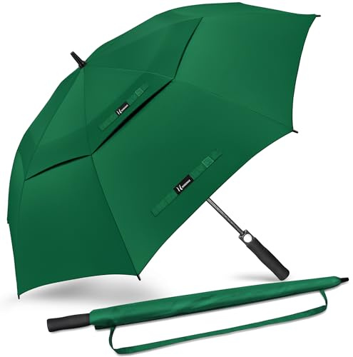 NINEMAX Golf Regenschirm Groß Sturmfest XL/XXL,Großer Regenschirm Sturmfest | Stabil Golfschirm Gross für Herren Damen 2 Personen