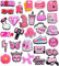Nityunn Ciondoli per scarpe per zoccoli, accessori casuali per scarpe da uomo e donna, in PVC, accessori per sandali e braccialetti, Rosa 30 pezzi