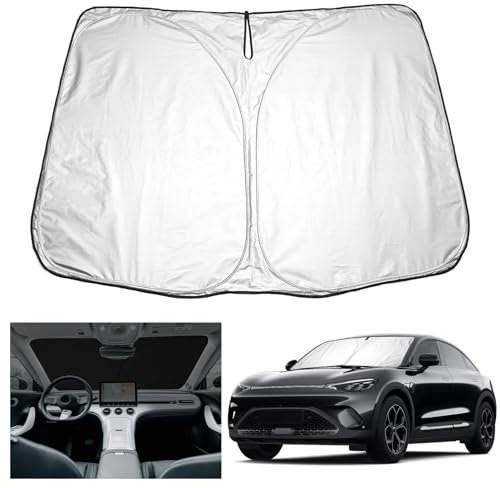 YEE PIN Smart #3 Sonnenschutz Auto kompatibel mit Smart 3 2023 2024，Faltbare Auto Sonnenschirm Smart 3 Frontscheibe Windschutzscheibe UV Staub Schutz