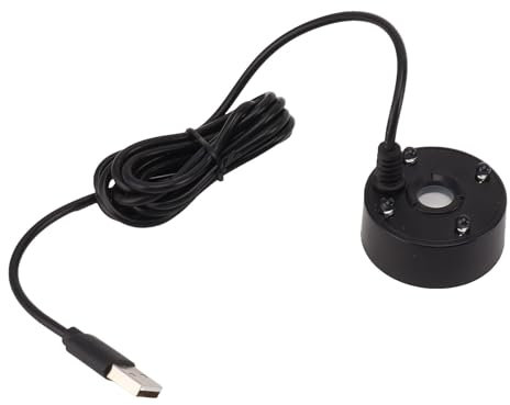 Fockety Nebelmacher, Ultra-Sound, Bunte LED-Leuchten, Wasserdichter Teichnebler für Aquarien (Black)