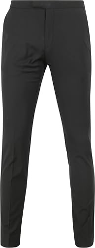 Suitable Pantalon Gala pour homme en mélange de laine - Noir - Coupe ajustée - Taille - Vêtements - Coupe moderne - Laine