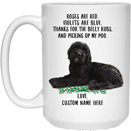 Becher Lustiger Goldendoodle Schwarz Sind Rot Veilchen Sind Blau Keramik-Tasse Unisize Kaffeetasse Mehrfarbig Tasse 330Ml Für Kollegen, Geschenk, Frauen
