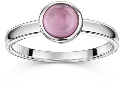 MATERIA by Matthias Wagner Edelstein Ring Silber 925 rund für Damen in vielen Farben und Größen