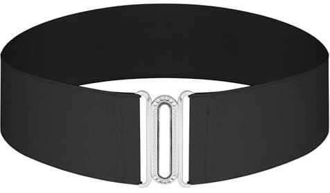 JIEYAO Taillengürtel Breit Stretchgürtel,WeißDamen Breiter Elastischer Gürtel für Kleid Kleider Abendkleid()