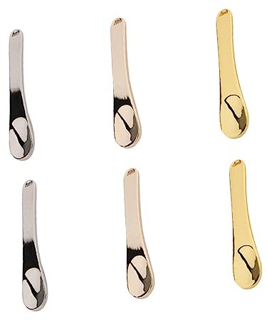 Beatifufu 6pcs Zinc Alloy Face Spoon Makeup Tool Skincare Spatula Eye Cream Scoop Professional Beauty Salon Tools Family Friends