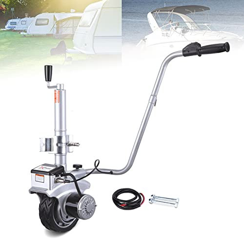 Cric de remorque électrique - Kit de chariot motorisé pour remorque de bateau robuste - Roue jockey 12 V avec vitesse de 5 à 7 m/min