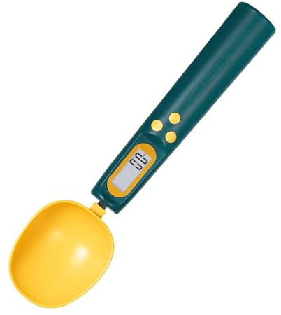 Báscula de cuchara de alimentos, cuchara electrónica - Báscula para hornear pequeña,Cucharas medidoras precisas de 1000 g/0,1 g de gramos con pantalla LCD para dispensar granos de café, leche, harina