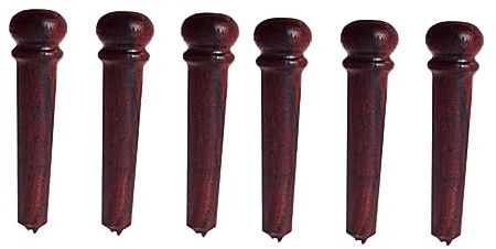 Guitar String Pegs Redwood for 6pcs Folk Acoustic Guitar Parts | Coffee Tone, Bridge Pin Set, Gl69 Model, Replacement Parts for Stringed Instruments