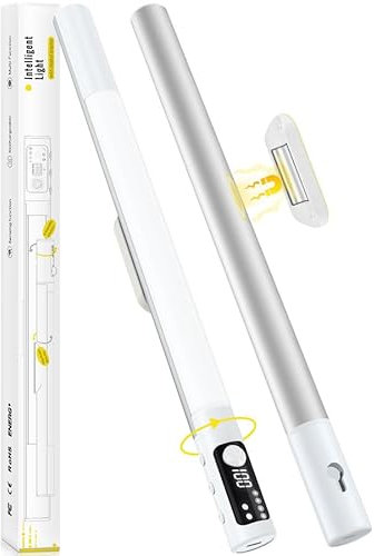 Flohsen Under Cabinet Lighting, Motion Sensor Closet Lights, Wireless USB Rechargeable Led Light Bars, Sensor Night Lights for Drawers, Wardrobe, Stair, Kitchen 1 Pack [Energy Class A]