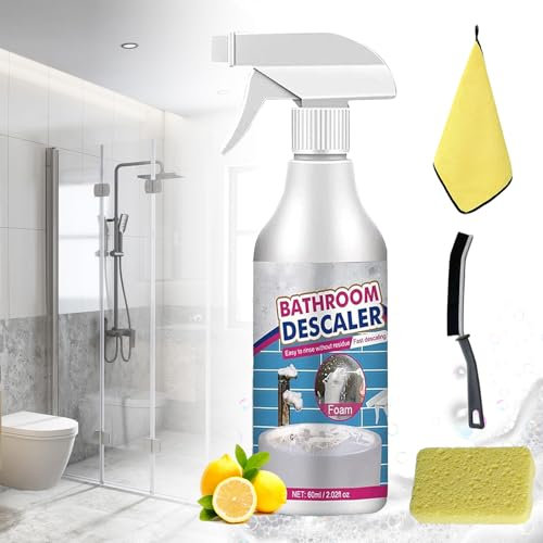 Limpiador de baño Lifesunny, descalcificador de baño, limpiador de manchas difíciles, descalcificador de baño Life Sunny, limpiador de espuma descalcificador de baño, para vidrio de baño (1)
