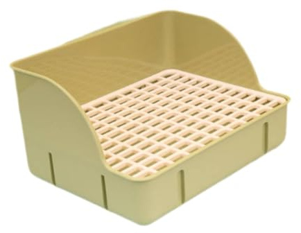 Folpus Pouce de litière de Lapin pour Cage, boîte à literie aux Toilettes à Cage, Train de Toilettes pour Petits Animaux pour cobaye, Vert