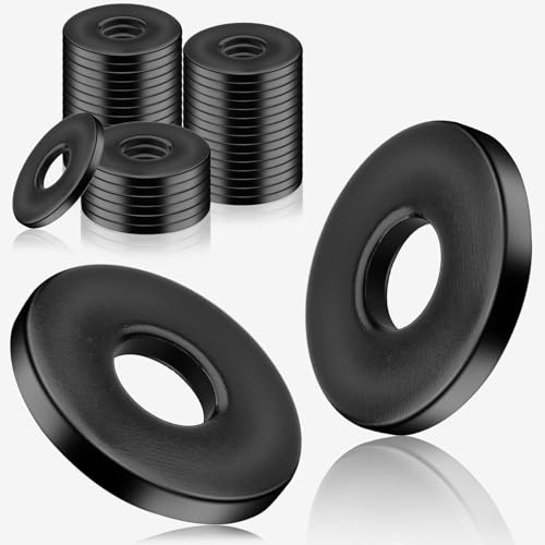 50 Pièces Rondelle Inox M6 Rondelles en Acier Inoxydable Noir DIN 9021 A2 V2A Entretoise Rondelles Plates Metal Large de Blocage Bagues D'étanchéIté pour Vis et Boulons Filetés