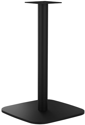 CLP Base del tavolo in metallo nero, gambe del tavolo Marudi in acciaio verniciato a polvere, robusta base del tavolo per interni ed esterni, Colore:nero, Forma:angolare
