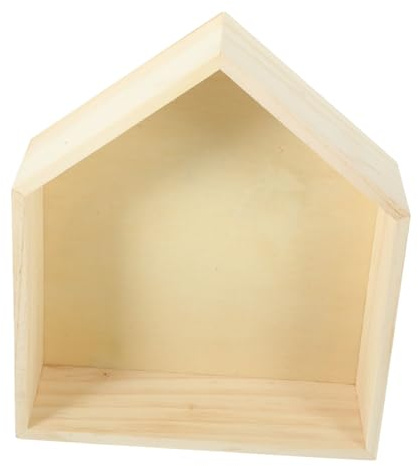 Cabilock Wandregal in Hausform Pentagonal Wandmontiert und Leicht Modernes Design für Wohnzimmer und Kinderzimmer Wanddeko