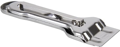 wenco Reinigungsschaber mit integrierter Klinge für Ceranfelder – aus Edelstahl, ideal zum Entfernen von eingebrannten Essensresten, für Glaskeramik- und Induktionskochfelder