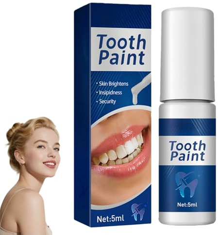 Instant White Tooth Paint & Dental Enamel Lacquer,Professional Teeth Stain Remover for A Bright Smile,at-Home Whitening Paint Solution with Quick-Dry Formula for Instant Results