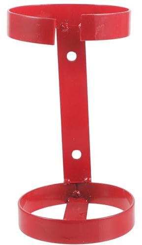 BUGUUYO Supporto a Parete per Estintore in Ferro 1Kg Doppio Anello Rosso Staffa di Montaggio per Estintori Piccoli Adatto per Uso Nautico Auto Uffici e Magazzini