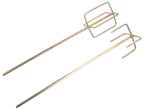 Ciieeo Tiges de Mélange à Ciment Hexagonales 2 Pcs Acier Robuste Anti-rouille Malaxeur Perceuse pour Béton, Peinture et Mastic Accessoire Chantier Professionnel et Bricolage