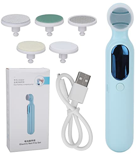Cortauñas para bebés Molinillo de uñas eléctrico 3 modos Disco volador de 360° Rectificado Doble cubierta de luna Herramientas de belleza para recién nacidos Niños Adultos