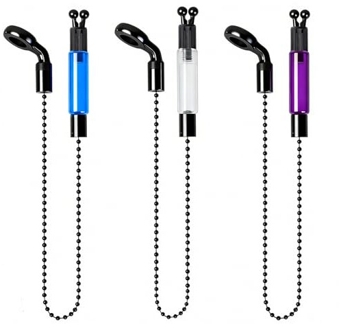 KRENIE Carp Fishing Bobbins – 3 Pcs Bite Indicators for Night Fishing – Light Swinger Hangers for Carp Rigs – Practical Tackle Accessories for Bite Detection