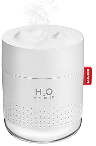MOVTIP Portable Mini Cool Mist Humidifier, 500ml, USB, Auto Shut-Off, 2 Mist Modes, Super Quiet, White