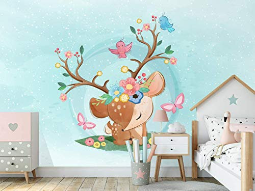 Oedim Fotomural Infantil Vinilo para Pared Ciervo | Mural | Fotomural Infantil Vinilo Decorativo | 600 x 300 cm | Decoración comedores, Salones, Habitaciones