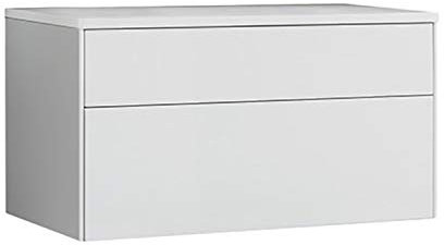 StoneArt Badmöbel Set Mineralguss Waschbecken Waschschale Aufsatzwaschbecken und Unterschrank Waschtisch Einzel- oder Doppelwaschbecken Venice VE-1000pro weiß 100cm