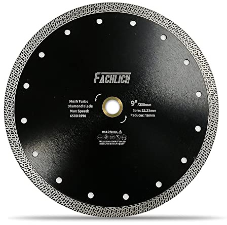FACHLICH Diamant Trennscheibe 230MM mit Mesh Turbo Rim Segment Schneiden Fliesen Keramik Granit Marmor