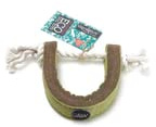 Green & Wilds Push Me Pull Me Dog Toy ring (Suede & Rope)
