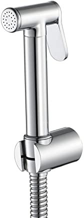 Doccetta Bidet Portatile Doccino per Bidet Disabili Spruzzatore Bidet per Wc con Tubo Acqua Fredda Cromo Idroscopino per Wc Ottone