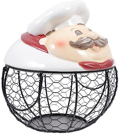 Cabilock 1stück Eisenkorb Für Eier Und Lebensmittel Praktischer Aufbewahrungskorb Für Obst Und Eier Design Für Küche Vielseitig Einsetzbar Und