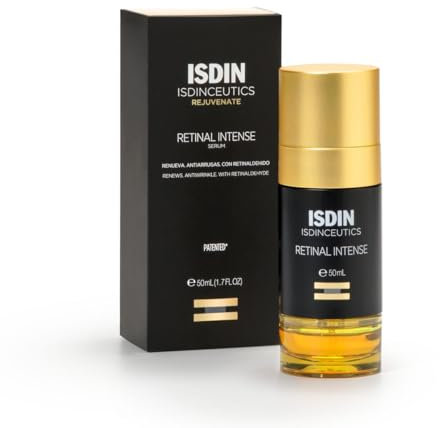 ISDINCEUTICS Retinal Intense - Retinal Serum & Anti-Aging Nachtserum - Mit Retinaldehyd & Melatonin - Glättet Falten, Beschleunigt Hauterneuerung - Zweiphasig, 50ml