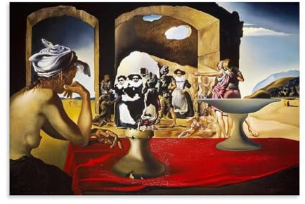 Sklavenmarkt von Salvador Dalí Maler-Kunstwerk, Poster, Wandkunst, Geschenke, Schlafzimmer, Drucke, Heimdekoration, hängendes Bild, Leinwand, Gemälde, 60 x 90 cm
