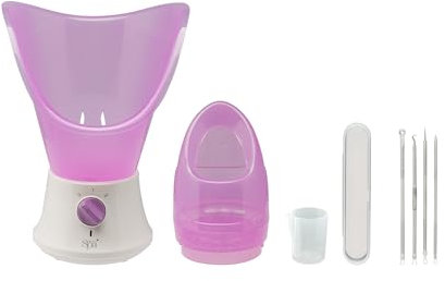 Sensio Spa Facial Steamer & Nasal Inhaler with Aromatherapy Pod & 4 Piece Beauty Tools Set, Face Steam Inhale, Deep Clean & Clear Sinuses at Home Spa, Unclogs & Opens Pores, Removes Blackheads