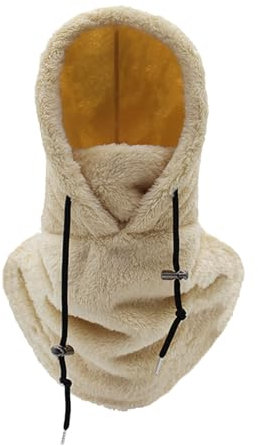 Warme Plüsch-Fahrradhaube Fleece Winddichte Skimaske Zum Radfahren Motorradmaske Schlupfmütze Damen Winddichte Mütze Schal Sturmhaube Damen Unter Helm