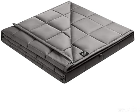 ZonLi Cooling Weighted Blanket (60x80, 20lbs, Grey) Queen Size Bamboo-Derived Rayon Weighted Blanket for Adults, High Breathability Heavy Blanket, Soft Material with Premium Glass Beads