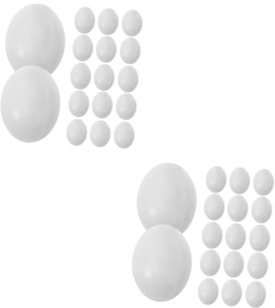 Kisangel 20 Stück Künstliche Eier Simulation Vogelei Kunststoff Vogel Ei Vogel Lege Requisite Eier Lege Requisite Vogelzucht Werkzeug Gefälschtes Ei