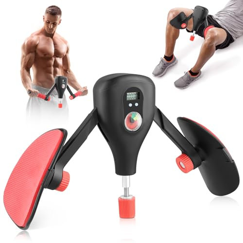 Neulriscn Oberschenkeltrainer, 15-35KG Beckenbodentrainer für Männer und Frau, LCD-Zählung Fitnessgeräte für Zuhause, Beintrainer für Gesäß Beinarm Brust ​Arm, Thigh Trainer 0-77 lbs