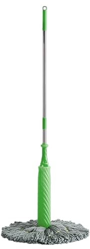 Trapeador giratorio, mopas giratorias autoescurridas para limpieza de suelos, 2 en 1 de microfibra de mango largo, diseño suspendible, fregona autoescurridora para bañera, inodoro, sala de estar