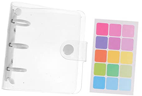 VILLCASE 2stücke Transparentes Pvc Loose-leaf Notizbuch Cover Für Schüler Mini Handbuch Für Notizen Und Planer Langlebig Und Wiederverwendbar